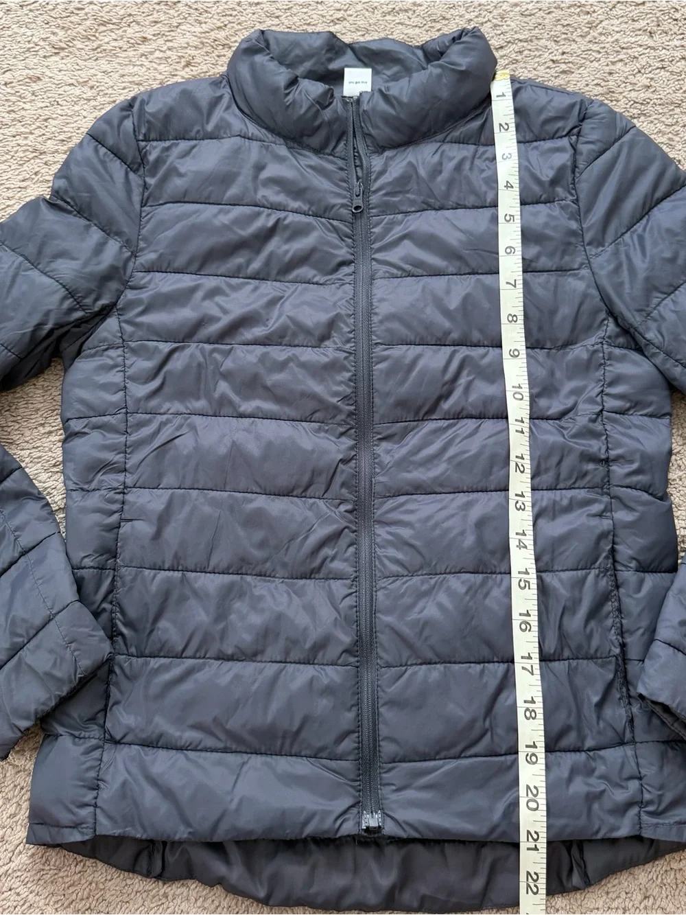 Old Navy Active Girls Lightweight Puffer Jacket Zip Up Size XL Black